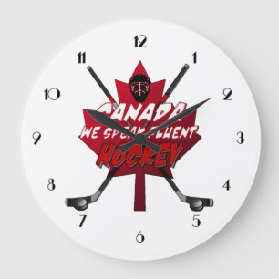 Grande Horloge Ronde Nous parlons l'horloge fluidee d'humour du Canada