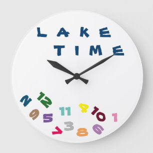 GRANDE HORLOGE RONDE "NOUS SOMMES SUR ***LAKE TIME***" AVEC CETTE HORLO