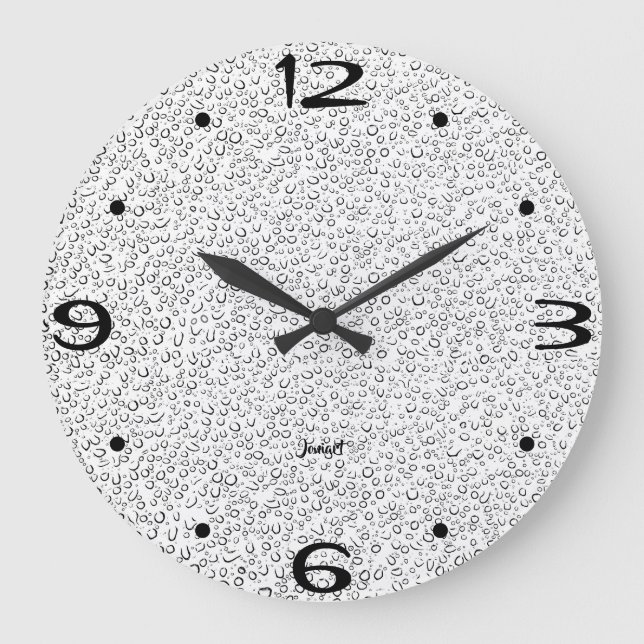 Grande Horloge Ronde Nouveau Accueil Parfait Salle de bain Mur Timepiec (Recto)