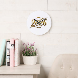 Grande Horloge Ronde Nouvel An 2026