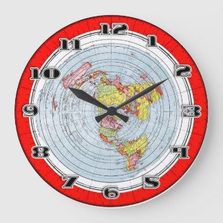 Grande Horloge Ronde Nouvelle Carte de la Terre