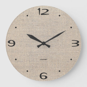 Grande Horloge Ronde Nouvelle Maison moderne mur Timepiece Gunny Sack B
