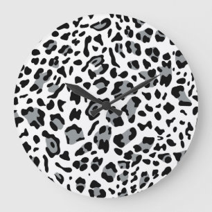 Grande Horloge Ronde Nouvelle texture de léopard 4