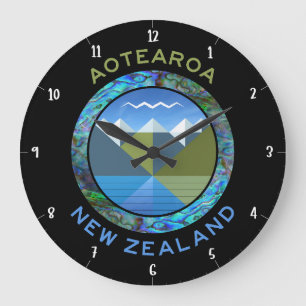 GRANDE HORLOGE RONDE NOUVELLE-ZÉLANDE PAUA FIORDLAND