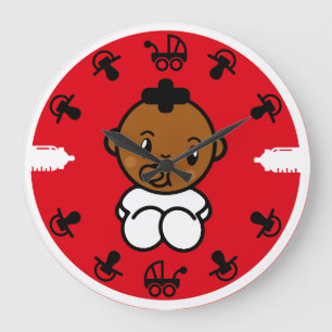 Grande Horloge Ronde Novelty mignon Black Baby Cadeau