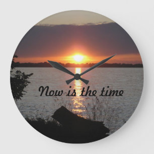 Grande Horloge Ronde Now is the Time Wall Clock