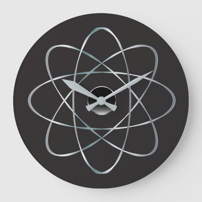 Grande Horloge Ronde Noyau atomique moderne du milieu du siècle (Recto)