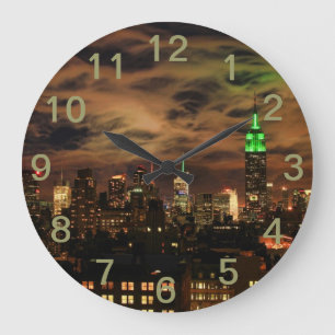Grande Horloge Ronde Nuages éthérés : NYC Skyline, ESB