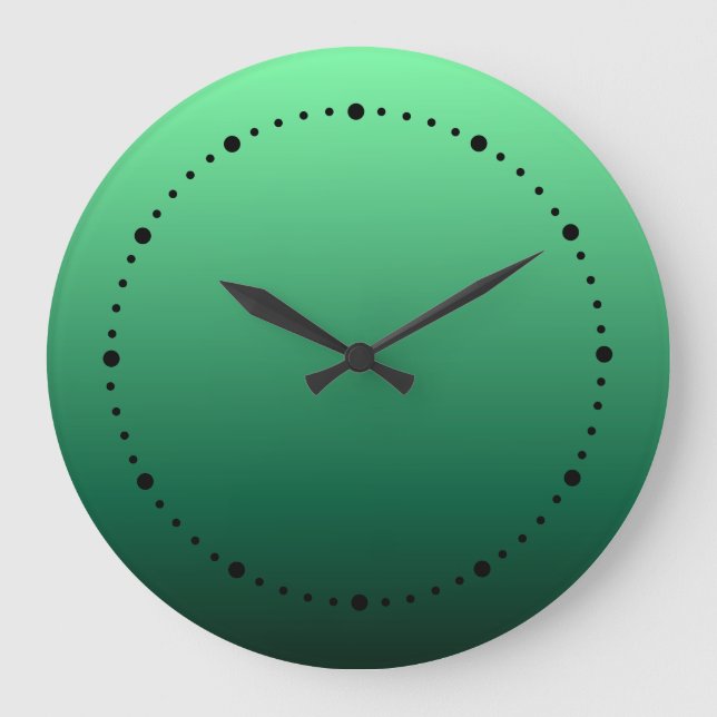 Grande Horloge Ronde Nuances de vert émeraude  (Recto)