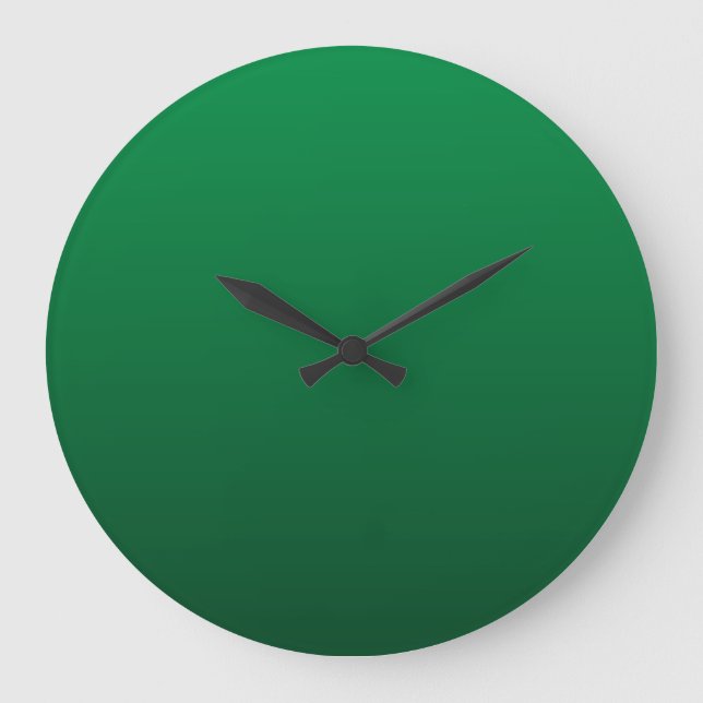Grande Horloge Ronde Nuances de vert forêt (Recto)