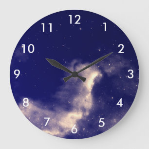 Grande Horloge Ronde Nuit étoilée