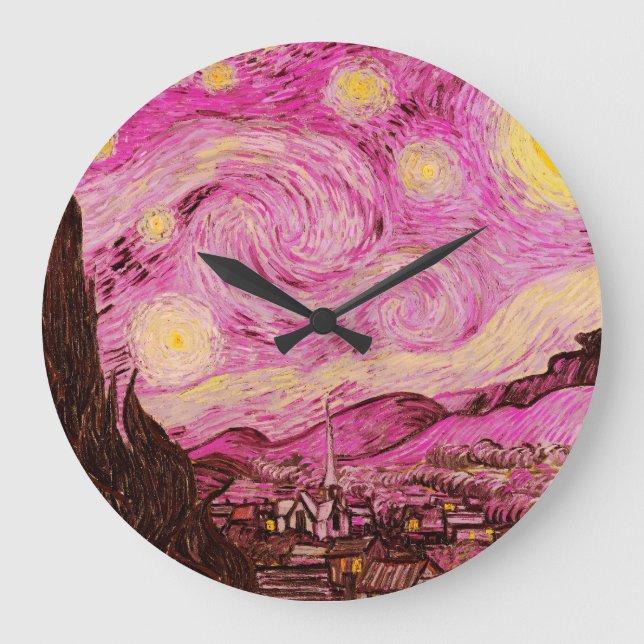 Grande Horloge Ronde Nuit étoilée par Vincent Van Gogh (Recto)