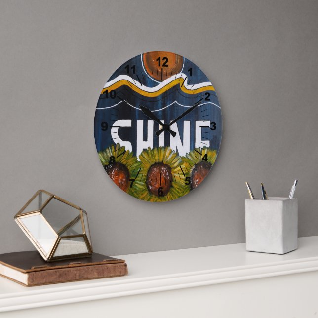 Grande Horloge Ronde Nuits d'été Peinture d'Alfred Fox (Bureau)