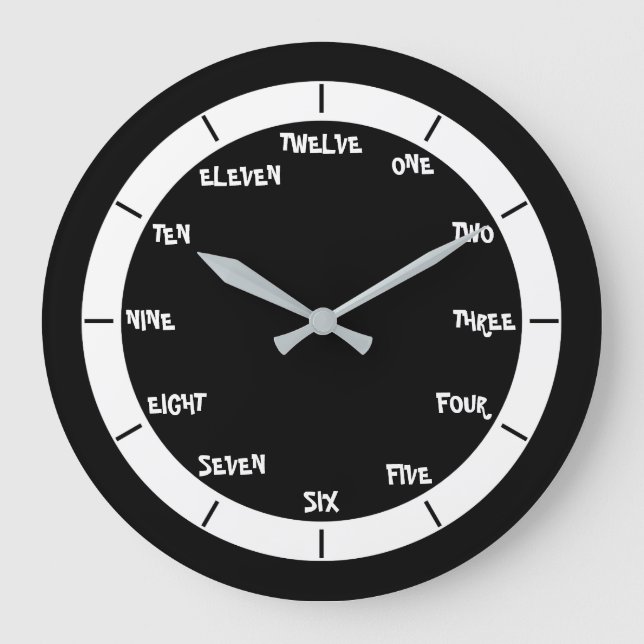 Grande Horloge Ronde Numéro de lettre (Recto)