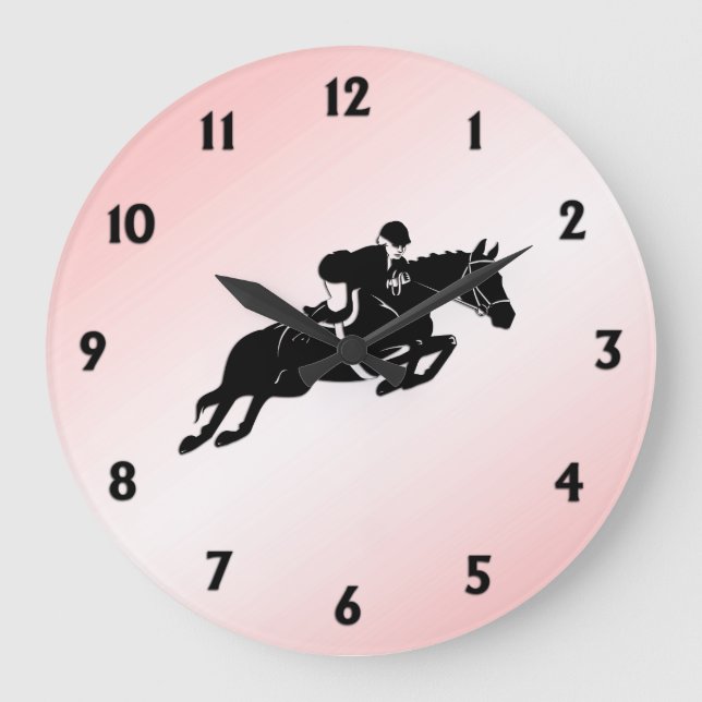 Grande Horloge Ronde Numéro noir Equestrian (Recto)