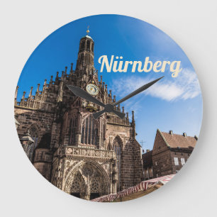 Grande Horloge Ronde Nuremberg Hauptmarkt Nürnberg Bavière Allemagne
