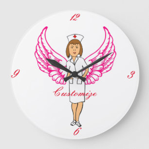 Grande Horloge Ronde Nurse Angel Wings Thunder_Cove
