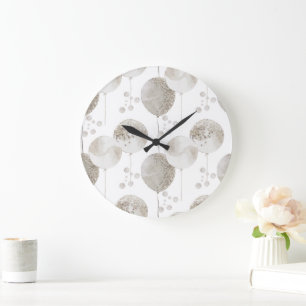 Grande Horloge Ronde Nurserie Neutre