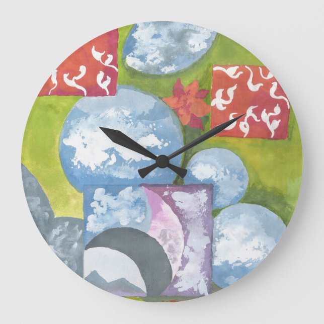 Grande Horloge Ronde Observance Folk Art par AnyaC (Recto)