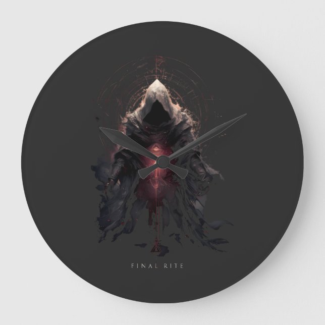 Grande Horloge Ronde Occult Figure Dark Art (Recto)