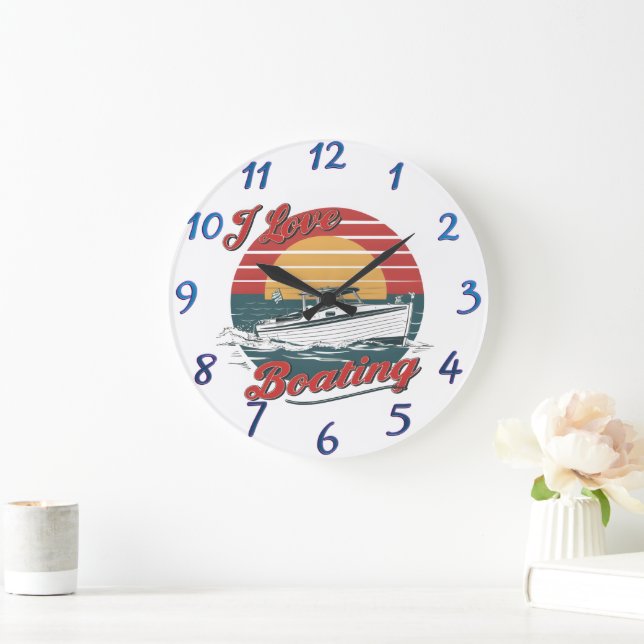 Grande Horloge Ronde Ocean Love Boating (Maison)