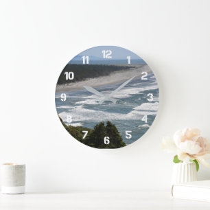 Grande Horloge Ronde Ocean Waves on Coastline Beach Seascape