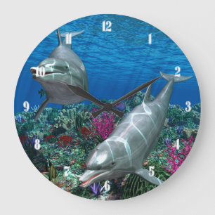 Grande Horloge Ronde Oceanworld 2 Wall Clock