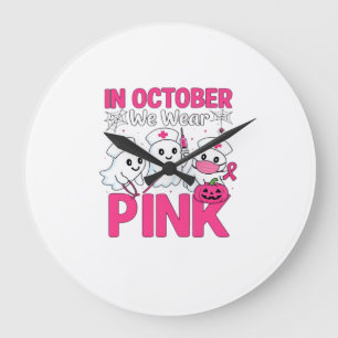 Grande Horloge Ronde Octobre, nous portons le rose Infirmière Sensibili