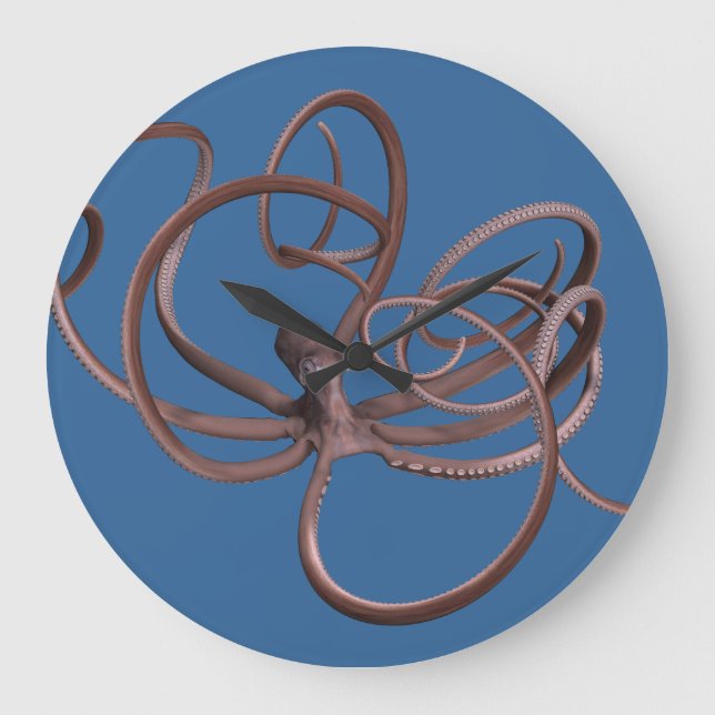 Grande Horloge Ronde Octopus géant (Recto)