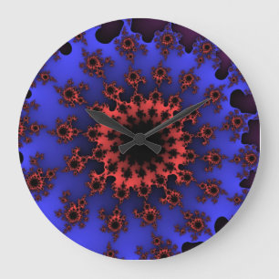 Grande Horloge Ronde OEil bleu et orange