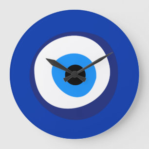 Grande Horloge Ronde oeil diabolique ancien symbole antiquité talisman