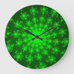 Grande Horloge Ronde Oeil vert brillant