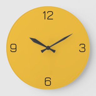 Grande Horloge Ronde Oeuf Jaune Jaune F4BB29 Couleur Ajouter Votre Nom