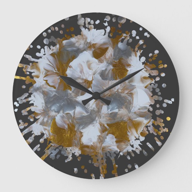 Grande Horloge Ronde  œuvre d'art faite main  (Recto)