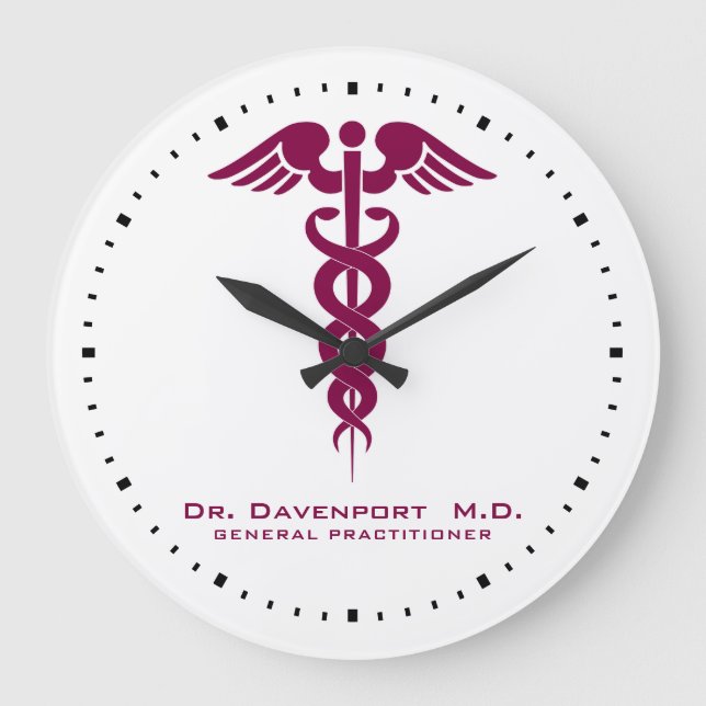 Grande Horloge Ronde Office du Docteur Red Caduceus (Recto)