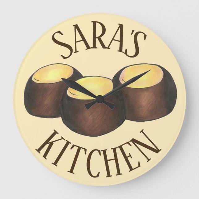 Grande Horloge Ronde Ohio OH Beurre d'arachide Buckeye Buck Eye Nut Can (Recto)