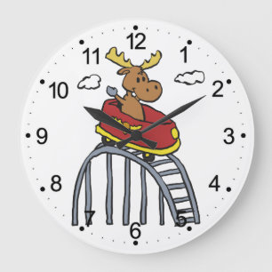 Grande Horloge Ronde Oie sur Dessous de verre à rouleaux choisir la c