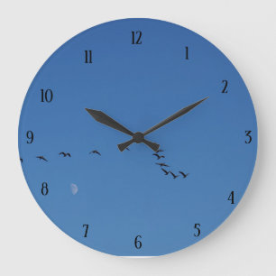 Grande Horloge Ronde Oies canadiennes en vol