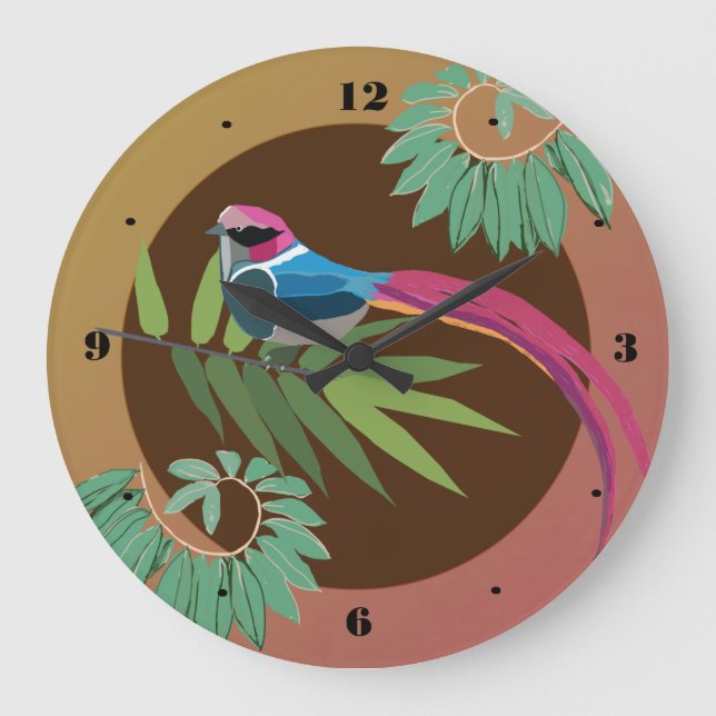 Grande Horloge Ronde Oiseaux (Recto)