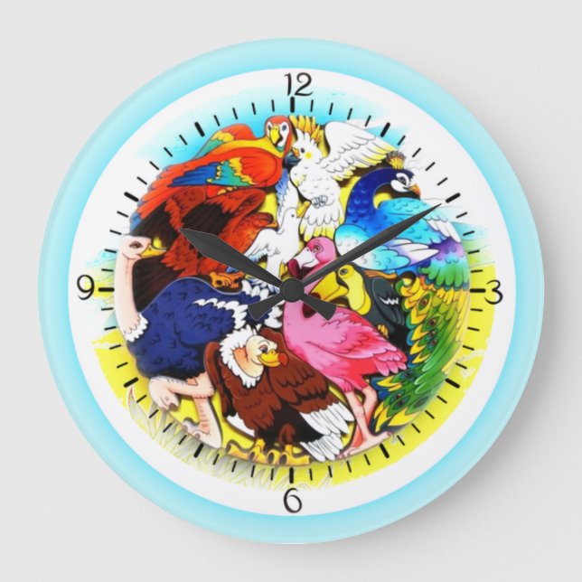 Grande Horloge Ronde Oiseaux (Recto)