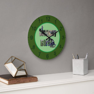 Grande Horloge Ronde Oiseaux de Cassowary Nom de la photo,