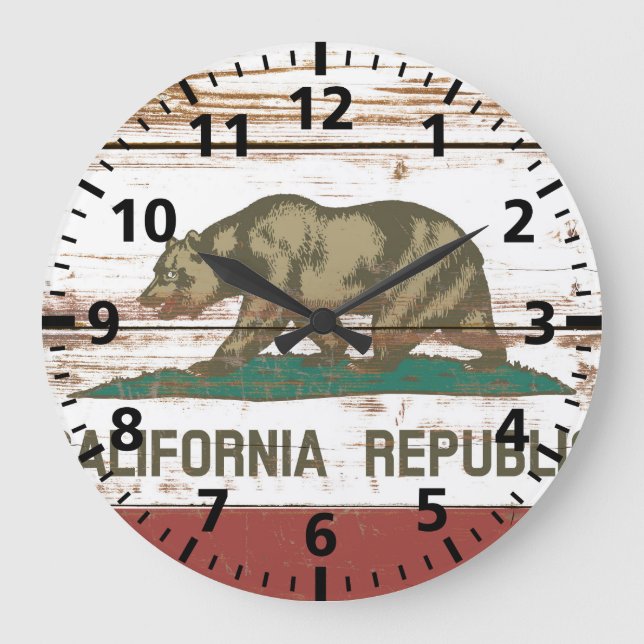 Grande Horloge Ronde Old Wooden California (Recto)