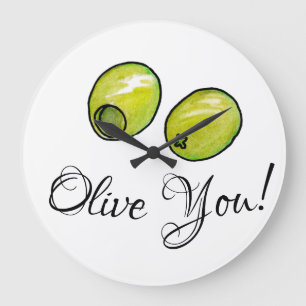 Grande Horloge Ronde Olive