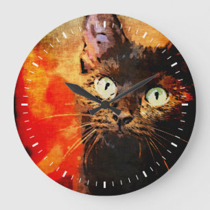 GRANDE HORLOGE RONDE OLIVE RECHERCHANT