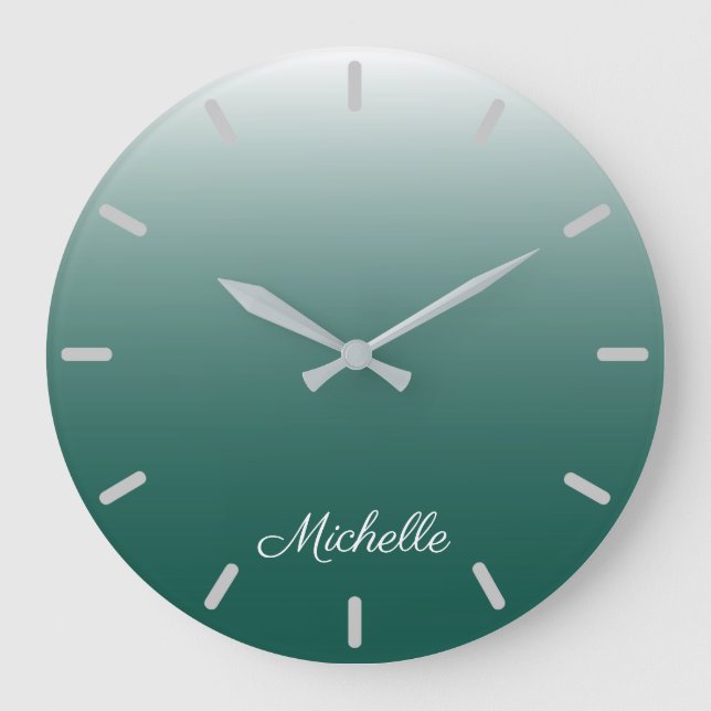 Grande Horloge Ronde ombre vert (Recto)