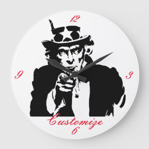 Grande Horloge Ronde Oncle Sam veut vous Thunder_Cove