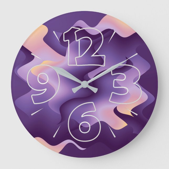 Grande Horloge Ronde Ondes violettes (Recto)