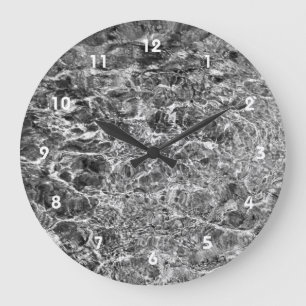 Grande Horloge Ronde Ondulations d'eau de rivière