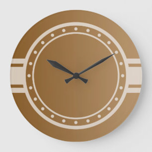 Grande Horloge Ronde ONLY COLOR gradients brown - ring & dots white