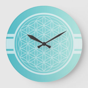 Grande Horloge Ronde ONLY COLOR gradients ocean blue